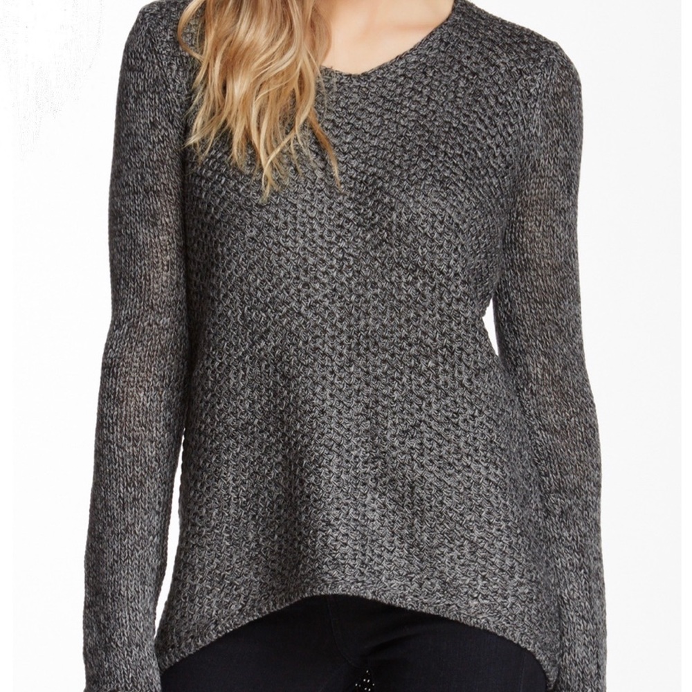 Marled Hi-Lo Love Token Sweater